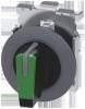 Siemens 3SU10622DM400AA0 3SU1062-2DM40-0AA0 Knebelschalter beleuchtet 30 mm rund Metall matt grün kurz 3 St.