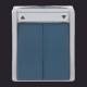 Busch Jaeger 2CKA001085A1612 2601/4W-53 Jalousie switch ocean IP44 grey/blue-green