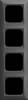 Busch Jaeger 2CKA001725A1571 1724-915 Abdeckrahmen 4-fach schwarz matt Busch-balance® SI