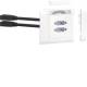 Hager GMSET059016 Multimedia-Anschluss Set für HDMI+HDMI frontlast. verkehrsweiß