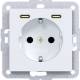 Hager WAS4055WM Steckdose SCHUKO mit USB Typ C 2fach PD 20W A.x/C.x lichtweiß matt