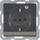 Berker 41106086 Steckdose SCHUKO mit Kontroll-LED Q.1/Q.3 anthrazit samt