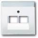 Busch Jaeger 2CKA001710A3164 Busch-Jaeger central plate 1803-02-84, RJ45 2-davos / studio white solo
