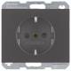 Berker 41357006 SCHUKO socket outlet , anthracite matt lacquered