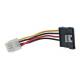 InLine® SATA Strom-Adapterkabel, 4pol Floppy zu 15pol SATA, mit Lasche, 0,06m