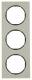 Berker 10132204 frame 3x R.3, stainless steel / black