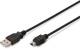 DIGITUS USB 2.0 connection cable type A -mini B St/St 1.8m, black