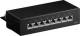 Goobay 96105 CAT 6 Mini/Desktop Patch Panel, 8 Port, 1 HE, STP geschirmt, schwarz