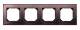 Merten 489415 M-PLAN real glass frame 4f mahogany brown