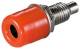 Goobay 11734 Bananenbuchse mit Gewinde 4 mm, mit 2 Muttern, rot