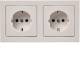 Berker 47206099 Steckdosen-Kombination SCHUKO 2fach mit Rahmen Q.3 P-W