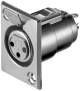 Goobay 11221 Microphone built-in socket, 3 poles - with latching