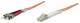 Intellinet 471336 Glasfaser LWL-Anschlusskabel, Duplex, Multimode LC/ST, 62,5/125 µm, OM1, 5 m, orange