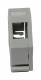 Sockets TP, DIN rail (top hat rail), CAT6A, 1-fold, Keystone module short, ABS, Synergy 21