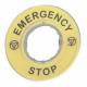 Schneider Electric ZBY9320 Schneider Schild 60mm für NOT-HALT Taster EMERGENCY STOP/Logo ISO13850