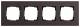 GIRA 0214223 Rahmen 4f dunkelbraun Esprit Linoleum-Multiplex