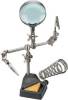 Goobay Third hand with magnifier and soldering iron stand – helping hand for all delicate soldering and craftwork