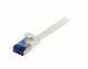 Patchkabel RJ45, CAT6A 500Mhz, 7,0m, weiss, U/FTP, flach, TPE(Superflex), AWG32, Synergy 21