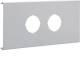 Hager R93427035 Trim panel 2-way d=45 for UP Eins. without frame steel BRS OT120 light grey