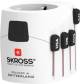 SKROSS 61636 World Adapter PRO - World & USB - suitable for all grounded and ungrounded devices (2 and 3-pole), with integrated USB charger