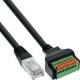 InLine® RJ45 Stecker an Push-In-Klemme, 8pol, Cat.5e, 15cm Kabel