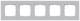 Siemens 5TG11151 DELTA miro Rahmen 5-fach Farbe aluminium-metallic 374x90 mm