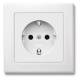 Merten MEG2300-1519 Socket outlet BRS, full board StK polar white M-SMART