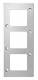 Merten 480360 frame 3-fold matt silver PANZER