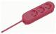 Bachmann 388.371 Tischsteckdose 3xSchuko rot Strom 3m Schuko