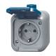 Busch Jaeger 2CKA002083A0368 2300EWSI socket outlet with hinged cover, water-protected Busch-Duro 2000 WDI
