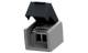 ZVK CKVDFD44 EasyLan Modulaufnahme fixLi D* leer AP ger.Abgang 2f IP44 schwarz/grau