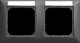 Busch Jaeger 2CKA001754A4945 1732 NS-915 cover frame with viewing window horizontal 2-way