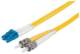 Intellinet 750011 Fiber Optic Fiber optic cable, duplex, singlemode LC / ST, 9/125 micron, OS2, 2 m, yellow