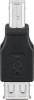 Goobay 50291 USB-A-auf-USB-B-Adapter, schwarz, 2,5 W, 0,5 A, 480 Mbit/s, USB 2.0
