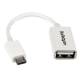 StarTech.com 5in White Micro USB to USB OTG Host Adapter M/F - 1 x Type A Female USB