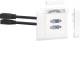 Hager GMSET069016 Multimedia connection set for DisplayPort+HDMI front flush traffic