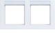 Hager WAD6202WM frame 2-way horizontal labeling field A.1 light white matte