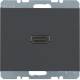 Berker 3315437006 High Definition Steckdose 90° K.1 anthrazit matt