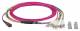 LWL-MTP®-Female-LC Patchkabel OM4 LowLoss, 8 Faser, erika-violett, 10m,