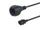 Equip 112106 Power cable C14 -> CEE 7/3 plug/socket black 0.25 m