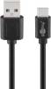 Goobay 55467 USB 2.0 cable USB-C™ to USB A, black - suitable for devices with a USB-C™ port