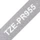 Brother TZEPR955 Premium Schriftband TZe-PR955 (lam.) Weiß auf Silber 24mm