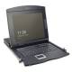 DIGITUS DS-72210-4ES Modulare Konsole mit 43,2 cm 17 Zoll TFT, 8 Port Cat5 KVM, Touchpad, ES Tastatur, RAL 9005 schwarz