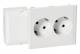 Schneider Electric 5951512 Schneider Doppelsteckdose ohne Schriftfeld für Kanaleinb.CYB-PS weiss
