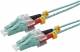 RED 2716-10-0015 Fiber optic duplex patch cable LC/LC 10.0m OM3 Aqua