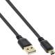 InLine® USB 2.0 Flachkabel, USB A an Mini-B, schwarz, 5m