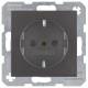 Berker 47231606 Steckdose SCHUKO B.1/B.3/B.7 Glas anthrazit matt