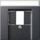 Gira 087628 cover anthracite 0876 28 for TAE with writing shield System55