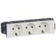 Legrand 077203 Steckdose 3-fach Snap-On 16A 250VAC Steckklemme Mosaic ultraweiß