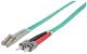 Intellinet 751001 Fiber Optic Fiber optic cable, duplex, multimode ST / LC, 50/125 micron, OM3, 2 m, Aqua